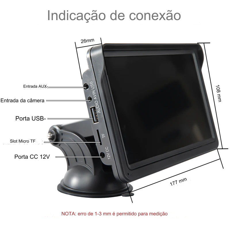 AutoVision® Monitor Multimídia para Veículos - Domus Store