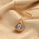Colar Nossa Senhora Aparecida 18K Azul - Domus Store