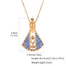 Colar Nossa Senhora Aparecida 18K Azul - Domus Store