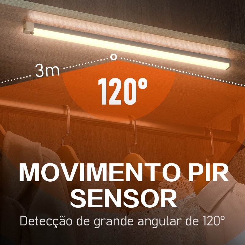 Luz LED Recarregável com Sensor de Movimento - Domus Store