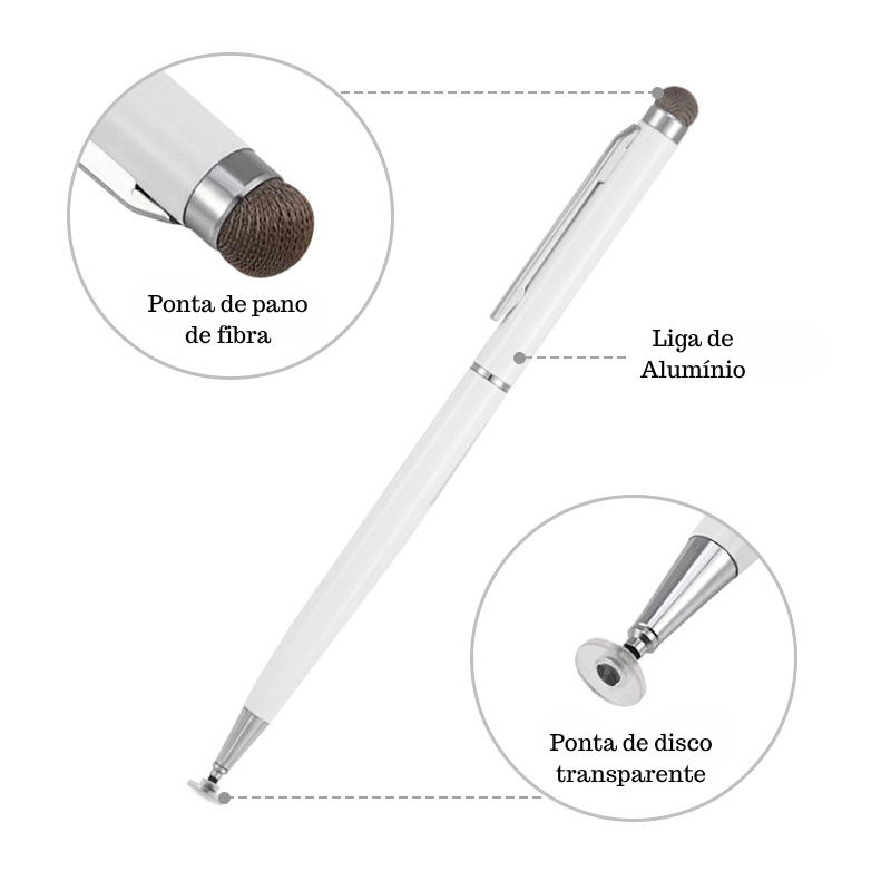 Caneta Stylus Universal Para Telas (2 pontas em 1) - Domus Store